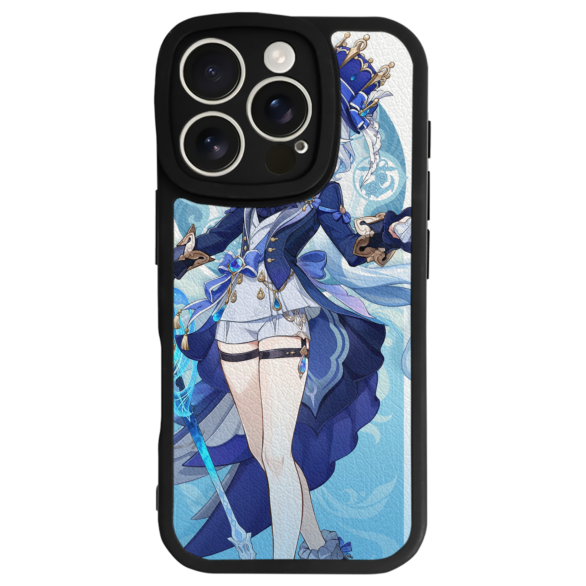 げんし神 genshin 【iPhone 16シリーズ対応】シリコンスマホケース（レザー調） 材質：シリコン